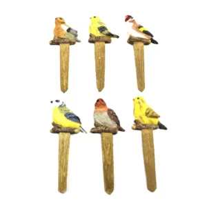 Decoratieve tuinsteker vogel-assorti geleverd -circa 18x7x1,5 cm, polyresin multi-color—marge