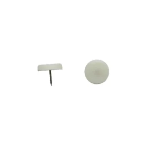 Meubelglijder met nagel geschikt voor tapijt-16 st. Ø25 mm, wit nylon