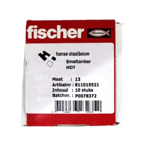 Fischer smeltanker HDT 13 met plug -sluitring en houtdraaibout