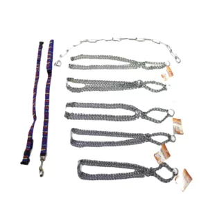 Honden riem -slipketting dubbele schakels-20 st. verschillende maten—marge