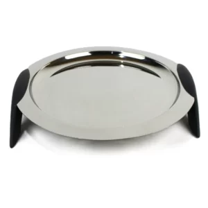 Hendi koffie -gebakplateau met handgrepen rond-rvs Ø350 mm—marge