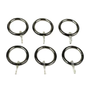 Intensions classic gordijnroede ring+overklikoog-6 st. Ø20 mm, oud zilver—marge