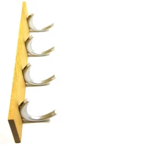 Millex Teak wandkapstok met verborgen montage 4 haken- 48 x 7 cm licht teak—marge