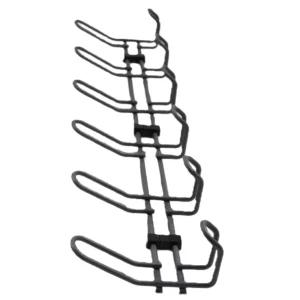 Wandkapstok Scala 6 haaks-LxHxD 603 x 135 x 68 mm, licht antraciet metaal—marge