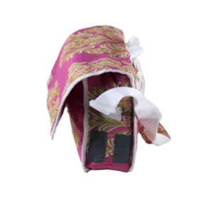Basil blossom postmenbag -schouderfietstas 12L, bloemenprint roze—marge