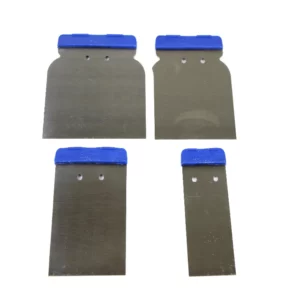 Japanse plamuurmessen 4-delig -50-80-100-120 mm, Blauw zilver—marge