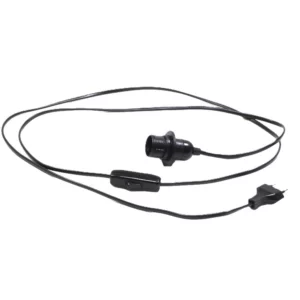 Arditi bureau- of vloerlamp E14 fitting met schakelaar en eurostekker – zwart 1,9 m